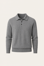 Avarel Wool Polo Knit Grey