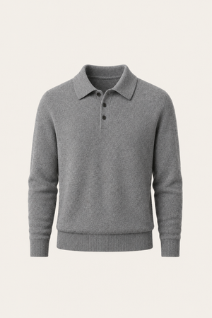 Avarel Wool Polo Knit Grey
