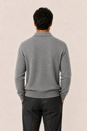 Avarel Wool Polo Knit Grey