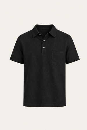 Linano Linen Polo Black