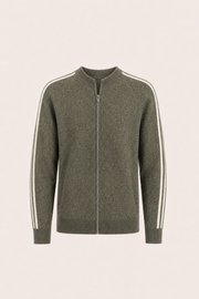 Darilo Wool Zip Knit Olive Green