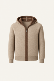 Ravalo Cashmere Zip Hoodie Brown
