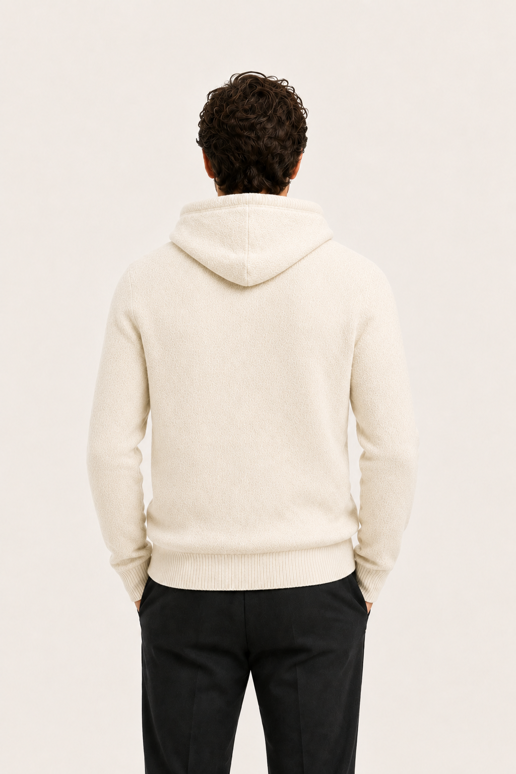 Avaro Merino Hooded Knit Ivory