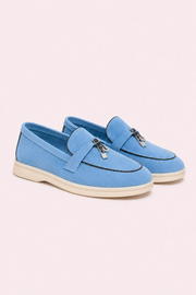 Rovain Buckled Loafers Light Blue