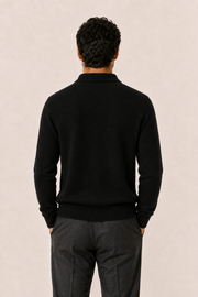 Avarel Wool Polo Knit Black
