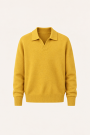 Malero Wool Polo Knit Yellow