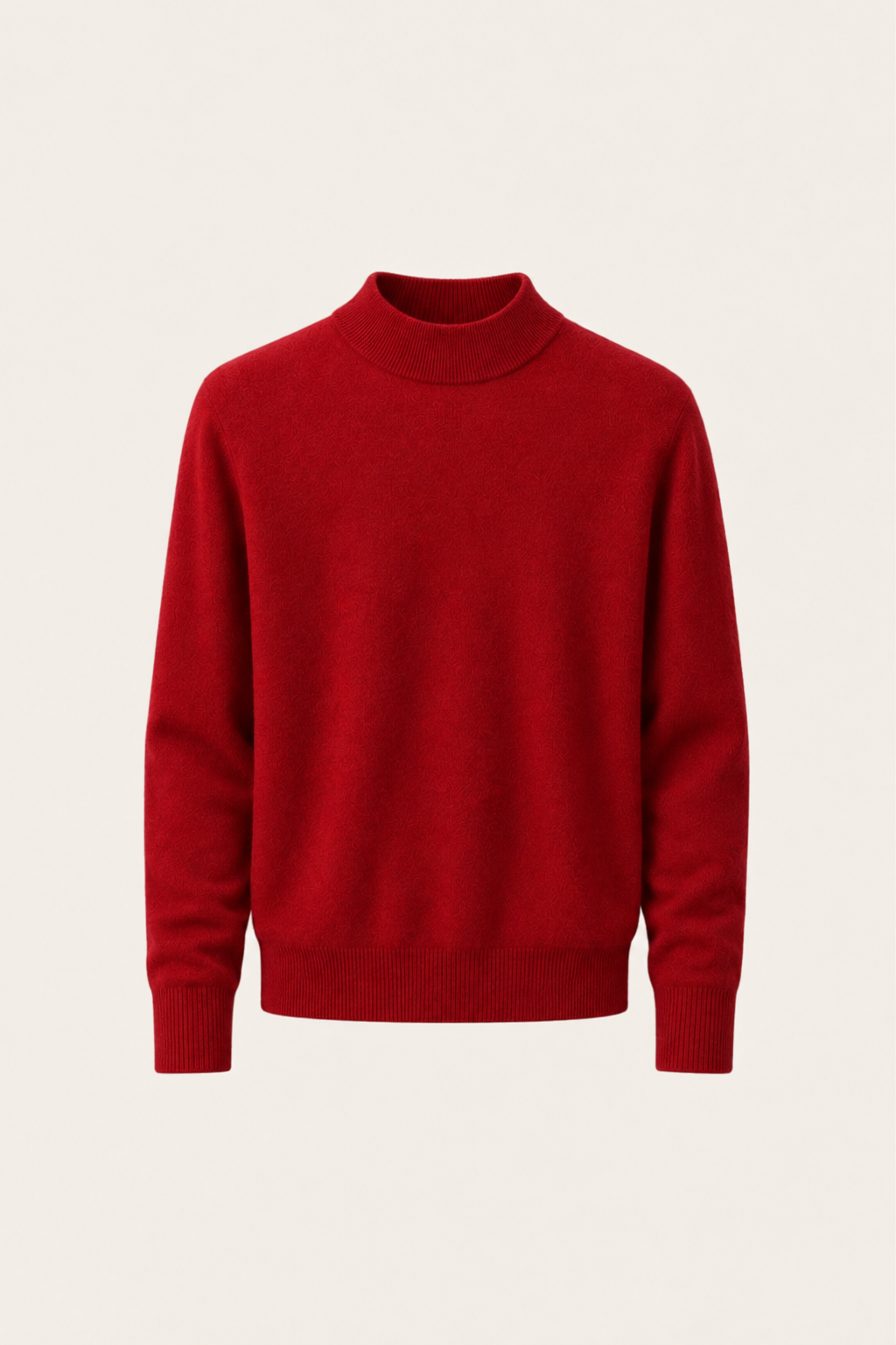 Aurelio Cashmere Mock Neck Red