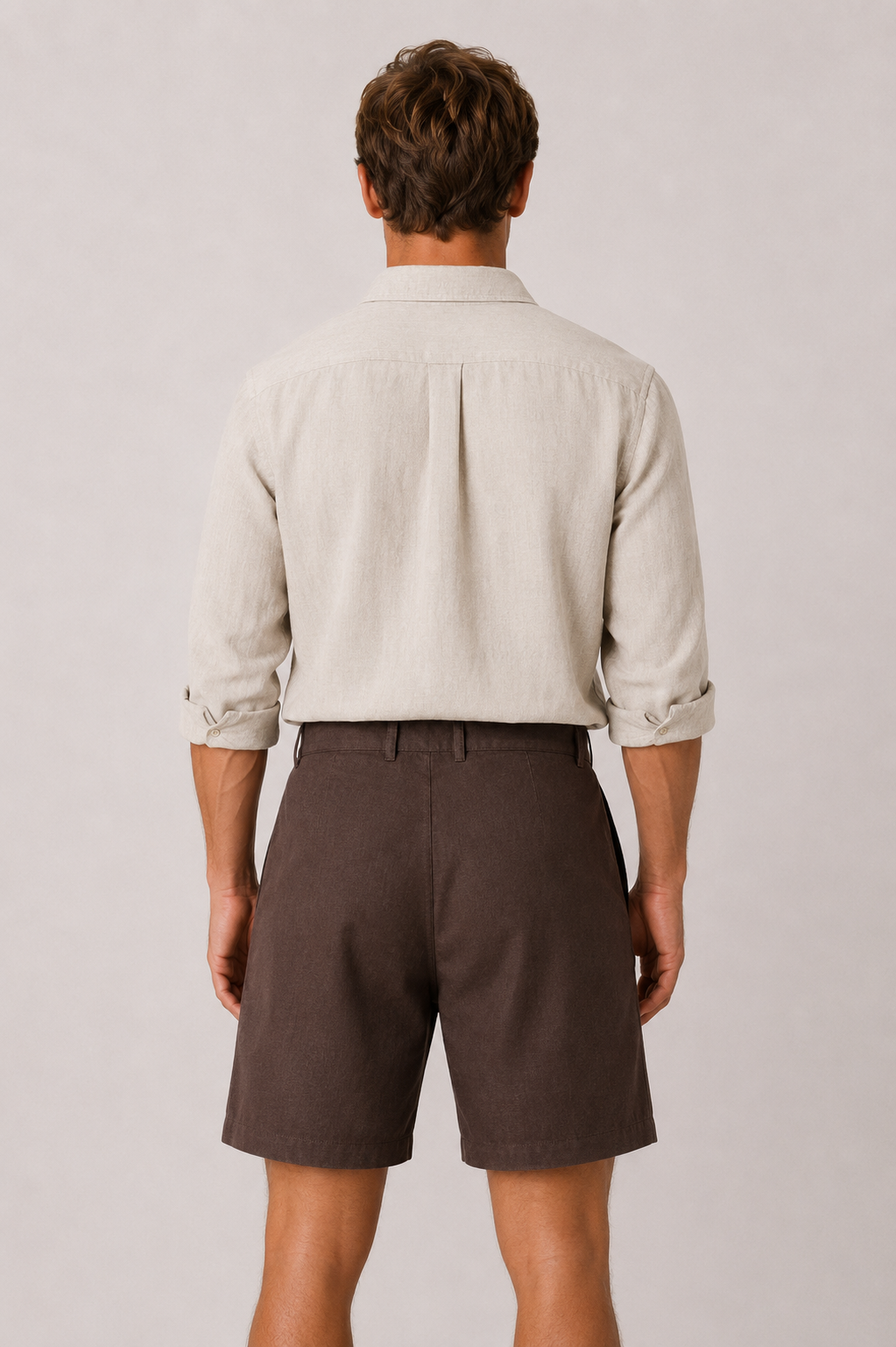 Morano Linen Short Brown