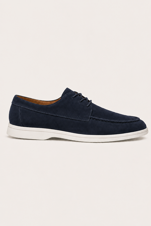 Levaro Suede Lace Shoes Navy