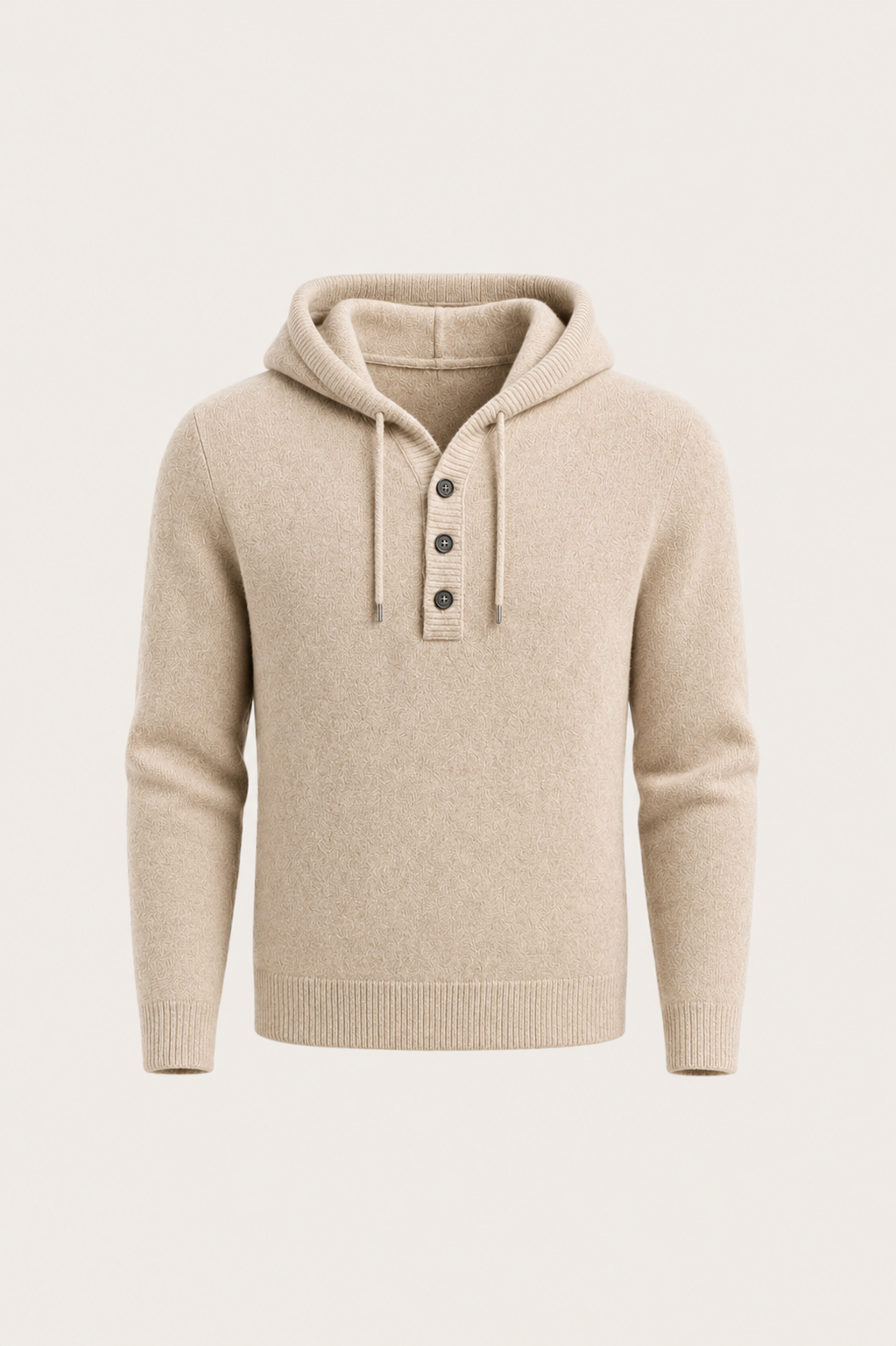 Avaro Merino Hooded Knit Beige