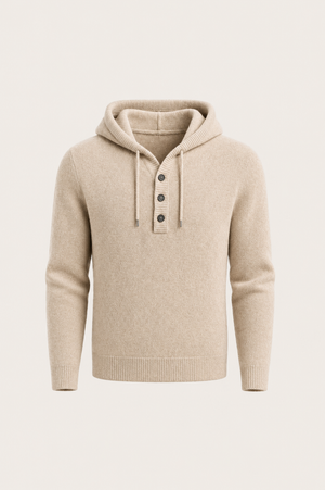 Avaro Merino Hooded Knit Beige