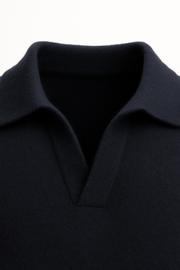 Malero Wool Polo Knit Navy