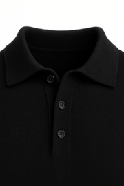 Avarel Wool Polo Knit Black