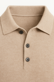 Avarel Wool Polo Knit Beige