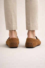Suede Driver Loafers Brown