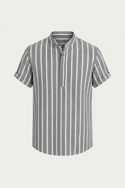 Heritage Linen Short Sleeve Shirt Grey