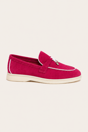 Amari Buckled Loafers Fuchsia