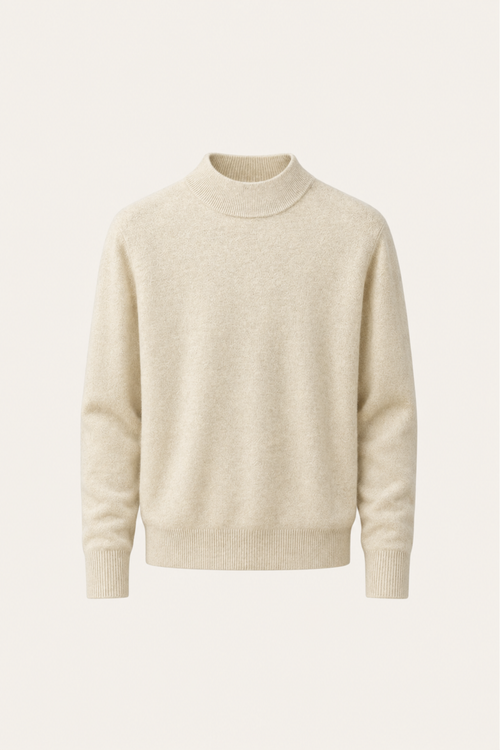 Aurelio Cashmere Mock Neck Cream