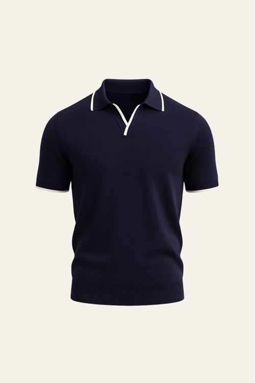 Parivo Knitted Polo Navy