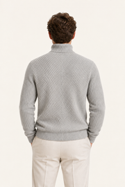 Moravi Cashmere Knit Turtleneck Grey