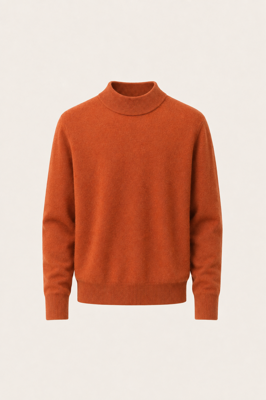 Aurelio Cashmere Mock Neck Terracotta