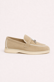 Rovain Buckled Loafers Camel Beige