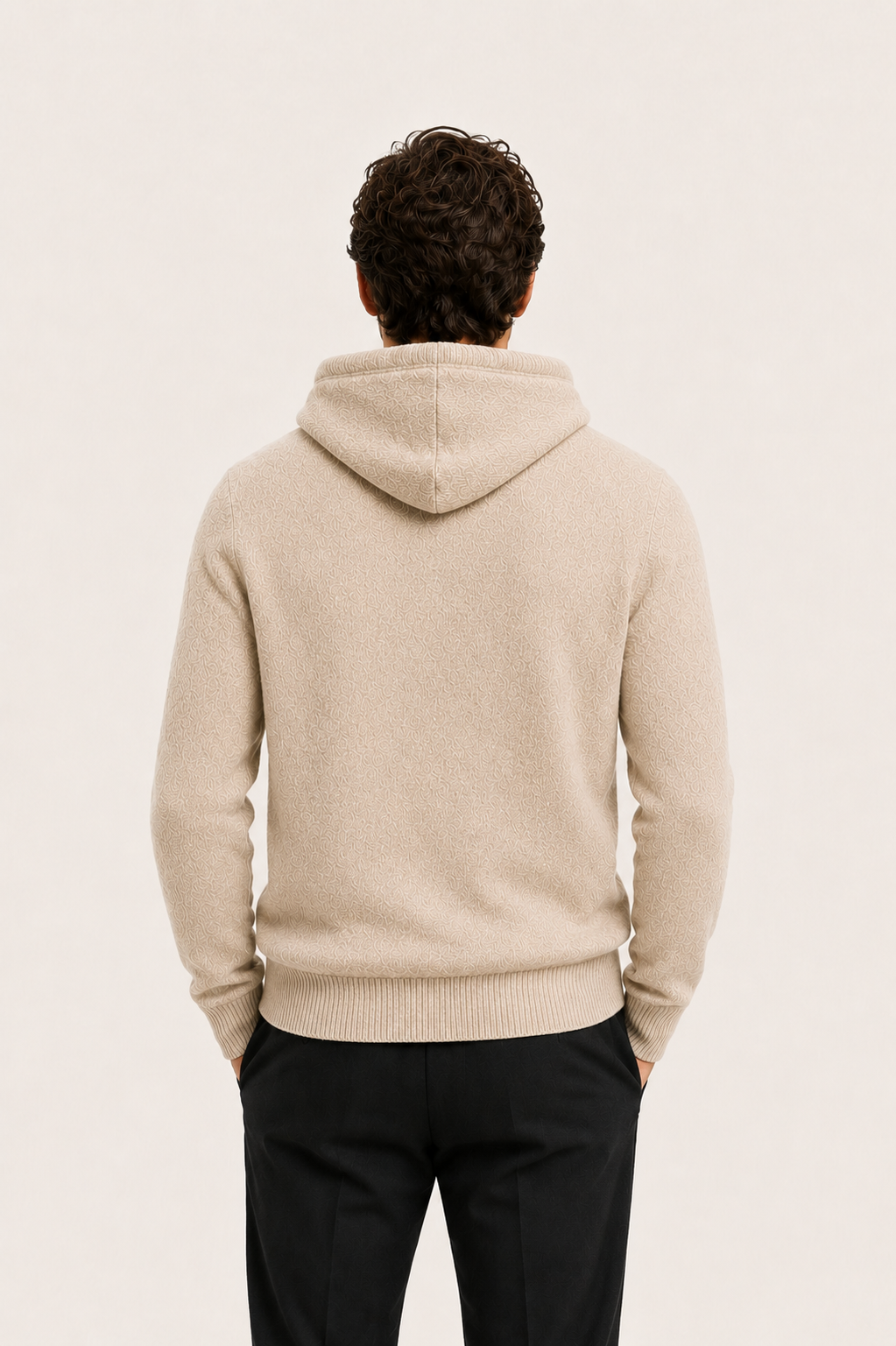 Avaro Merino Hooded Knit Beige