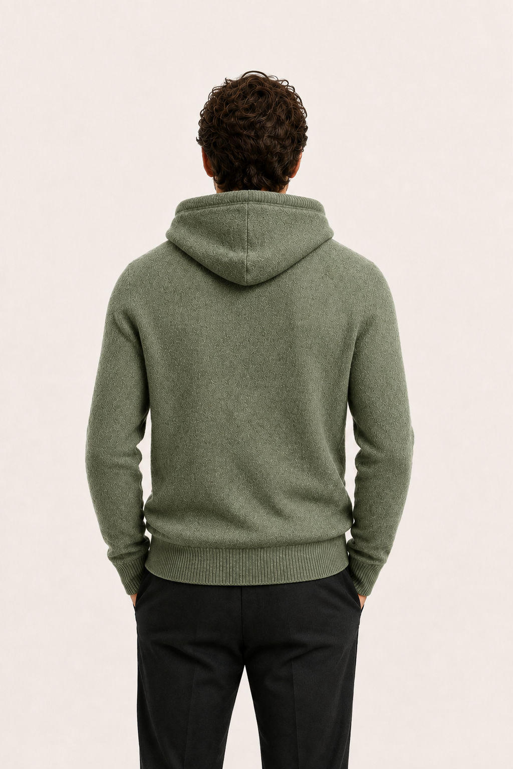 Avaro Merino Hooded Knit Green