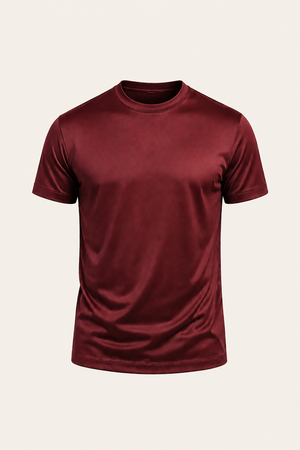 Merciro Cotton Tee Burgundy