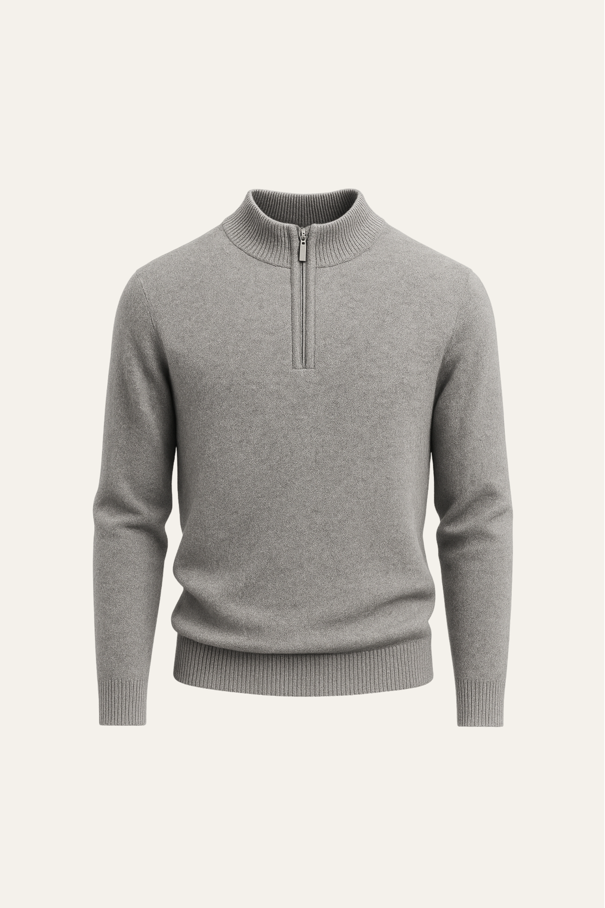 Calero Australian Wool Quarter-Zip Grey