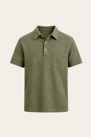 Linano Linen Polo Green