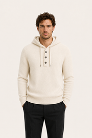 Avaro Merino Hooded Knit Ivory