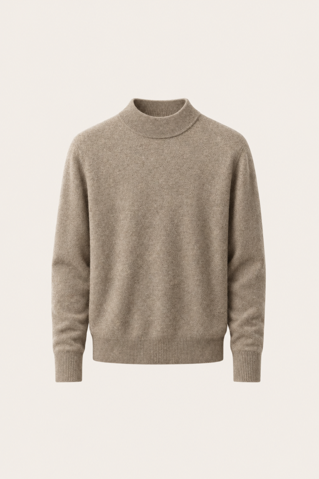 Aurelio Cashmere Mock Neck Taupe