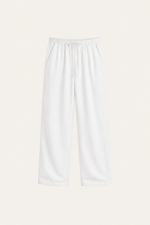 Avaron Linen Pantalon White