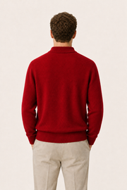 Aurelio Cashmere Mock Neck Red