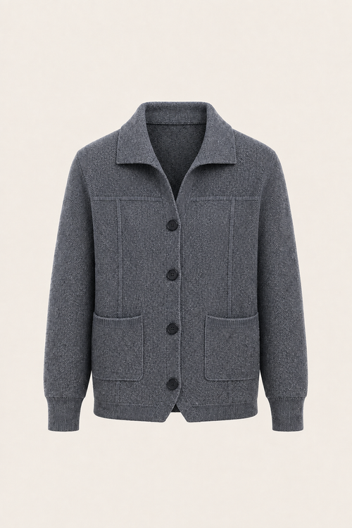 Ferilo Wool Cardigan Graphite