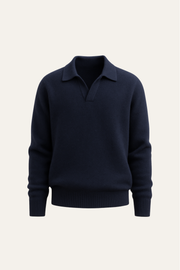 Malero Wool Polo Knit Navy