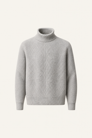Moravi Cashmere Knit Turtleneck Grey