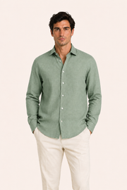 Avari Linen Shirt Green