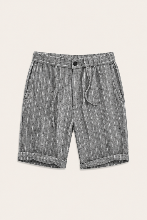 Rivero Linen Short Grey Banded
