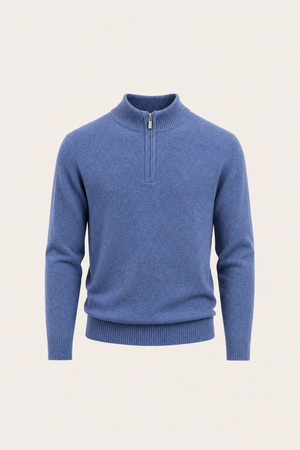 Calero Australian Wool Quarter-Zip Blue
