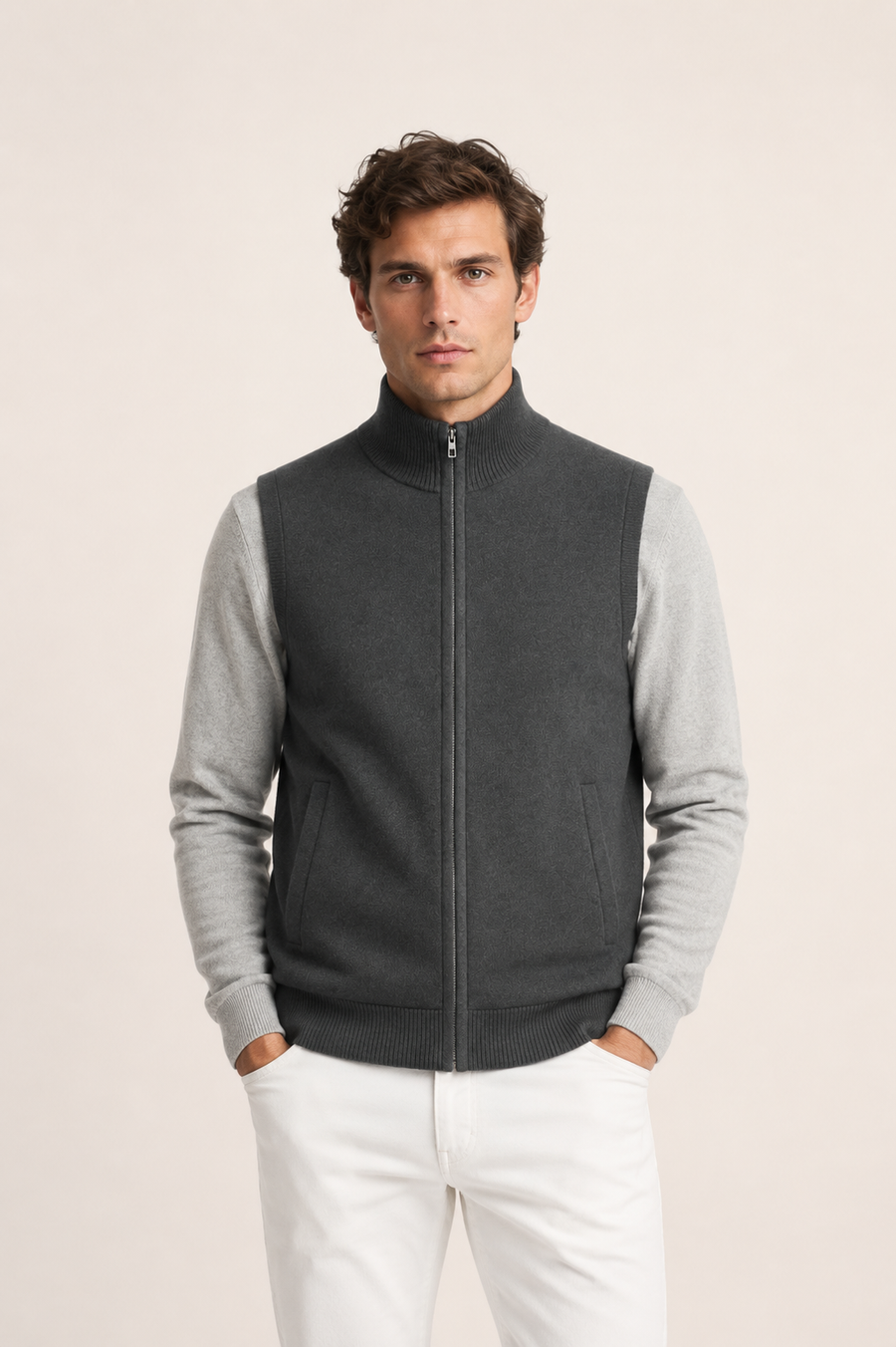 Avenor Wool Vest Grey