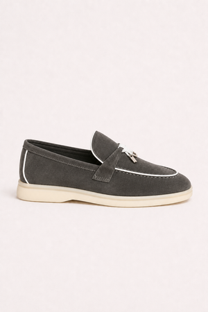 Rovain Buckled Loafers Dark Taupe