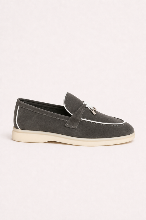 Rovain Buckled Loafers Dark Taupe