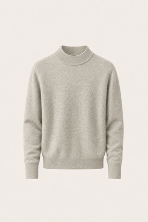 Aurelio Cashmere Mock Neck Greige