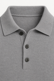 Avarel Wool Polo Knit Grey