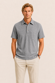 Linano Linen Polo Grey