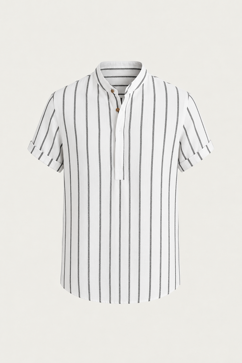 Heritage Linen Short Sleeve Shirt White