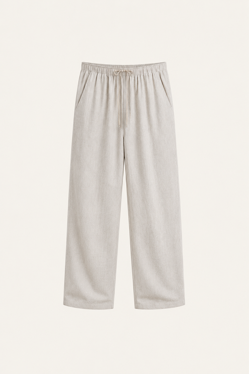 Avaron Linen Pantalon Linen Greige