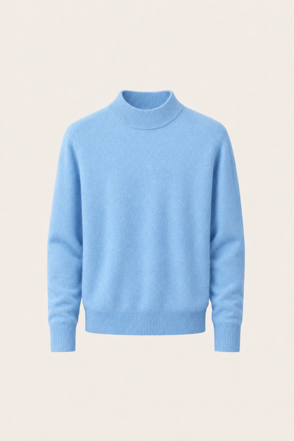Aurelio Cashmere Mock Neck Sky Blue